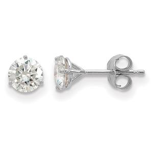 True Light(tm) 5.0mm Round Moissanite Martini Post Earrings