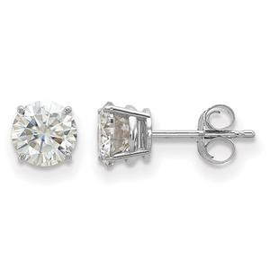 True Light(tm) 5.5mm Round Moissanite Basket Post Earrings