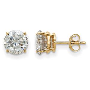 True Light(tm) 7.0mm Round Moissanite Basket Post Earrings