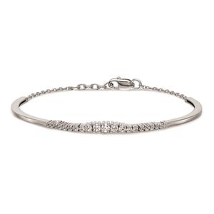 Pure Fire 14kt. White Gold Lab Grown Diamond Graduated Bangle alternate view