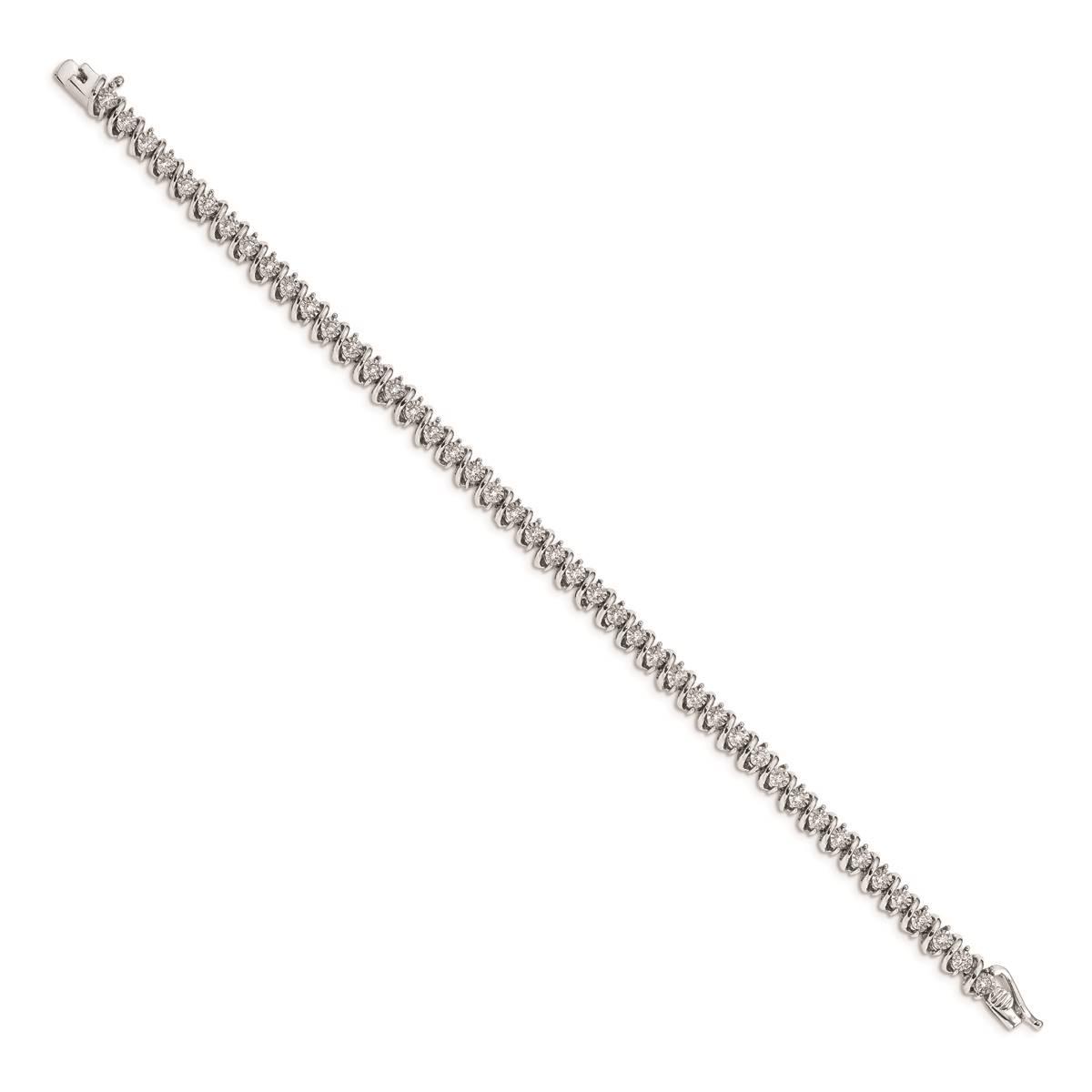 Pure Fire 14kt. White Gold Lab Grown Diamond Bracelet