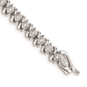 Pure Fire 14kt. White Gold Lab Grown Diamond Bracelet alternate view