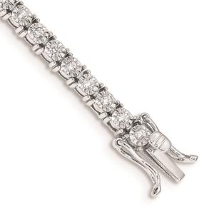 Pure Fire 14kt. White Gold Lab Grown Diamond Illusion Bracelet alternate view