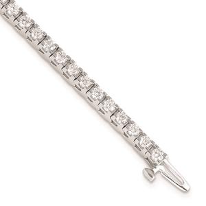 Pure Fire 14kt. White Gold Lab Grown Diamond Tennis Bracelet