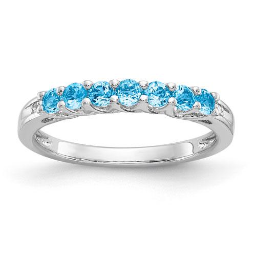 Gemstone Classics(tm) Sterling Silver & Blue Topaz Ring