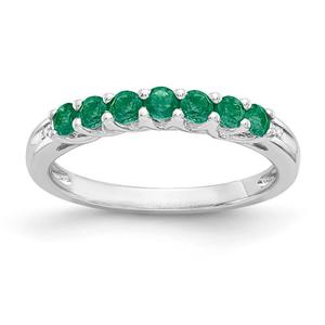 Gemstone Classics(tm) Sterling Silver Created Emerald Ring