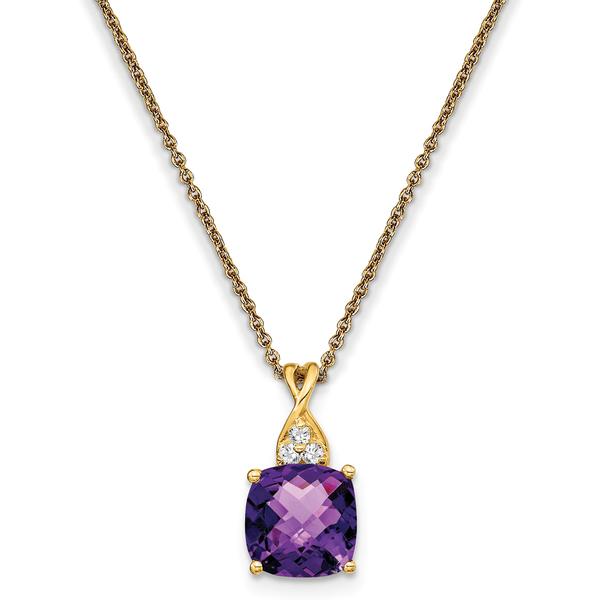 Gemstone Classics(tm) 14kt. Yellow Gold Diamond Pendant Necklace