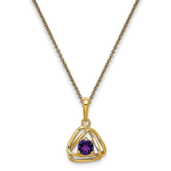 Gemstone Classics(tm) 14kt. Yellow Gold Amethyst Pendant Necklace