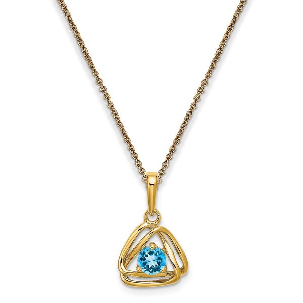 Gemstone Classics(tm) 14kt. Yellow Gold Aquamarine Pendant