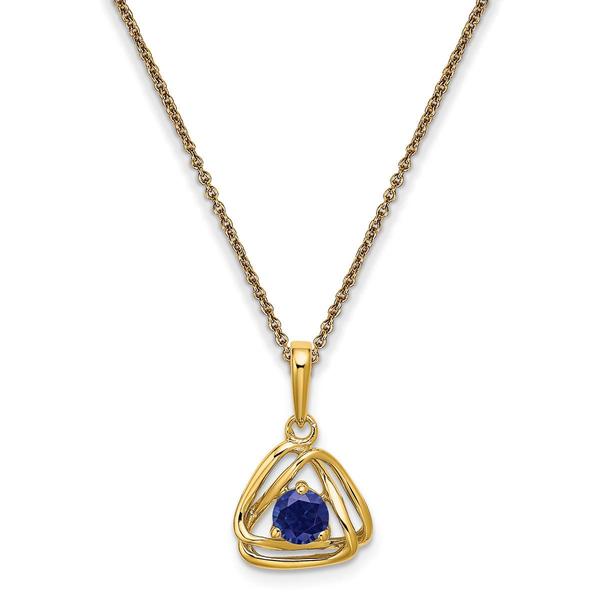 Gemstone Classics(tm) 14kt. Gold Sapphire Pendant Necklace