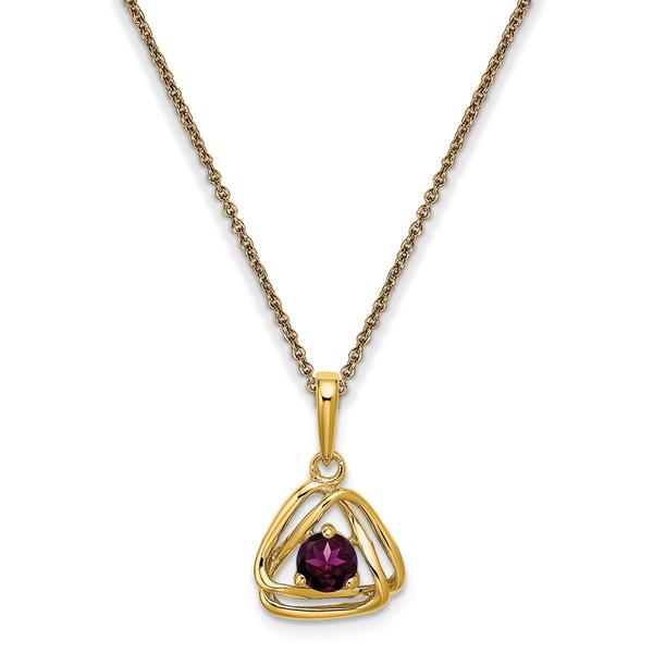 Gemstone Classics(tm) 14kt. Yellow Gold Rhodolite Garnet Necklace