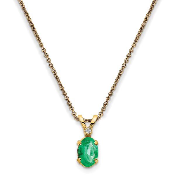 Gemstone Classics(tm) 14kt. Yellow Gold May Birthstone Necklace