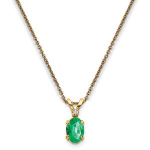Gemstone Classics(tm) 14kt. Yellow Gold May Birthstone Necklace