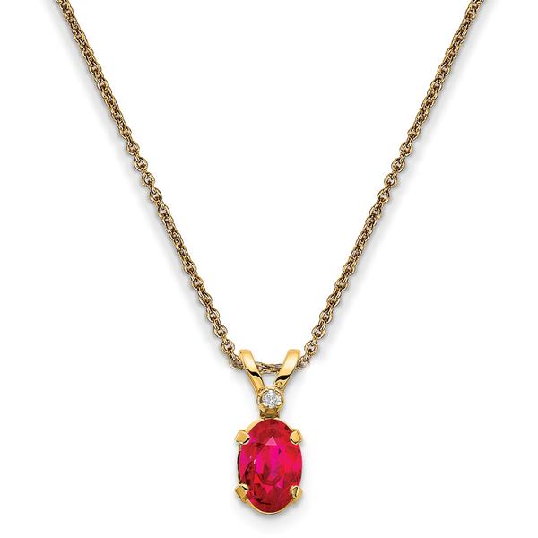Gemstone Classics(tm) 14kt. Yellow Gold July Birthstone Necklace