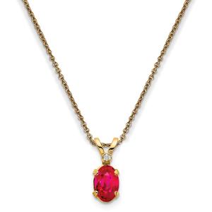 Gemstone Classics(tm) 14kt. Yellow Gold July Birthstone Necklace
