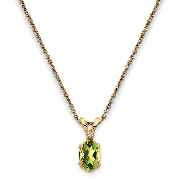 Gemstone Classics(tm) 14kt. Yellow Gold August Birthstone Necklace