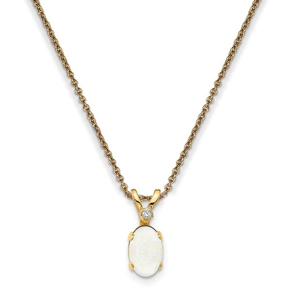 Gemstone Classics(tm) 14kt. Yellow Gold October Birthstone Necklace