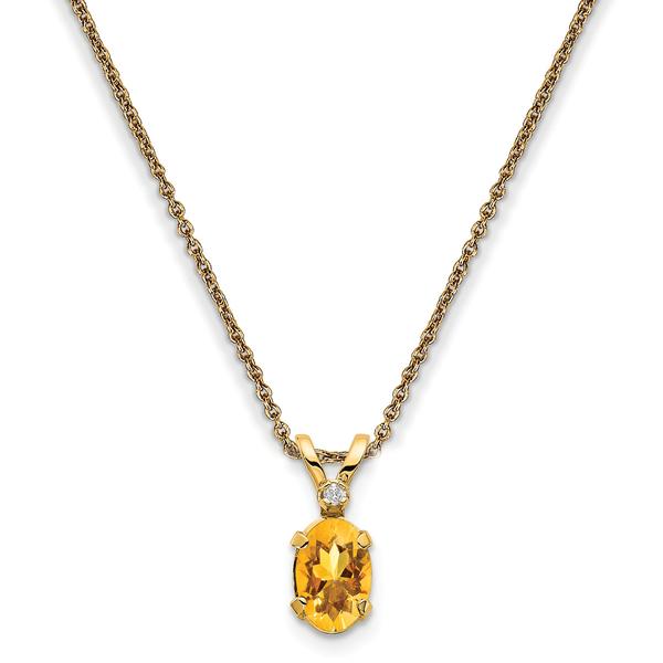 Gemstone Classics(tm) 14kt. Yellow Gold November Birthstone Necklace