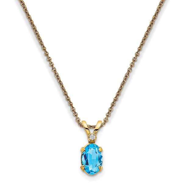 Gemstone Classics(tm) 14kt. Yellow Gold December Birthstone Necklace
