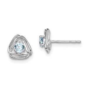 14kt. White Gold Aquamarine Stud Earrings