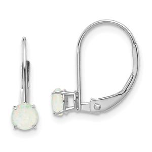 Gemstone Classics(tm) 14kt. White Gold Opal Drop Earrings