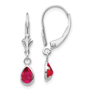 Gemstone Classics(tm) 14kt. Pear Ruby Dangle Earrings