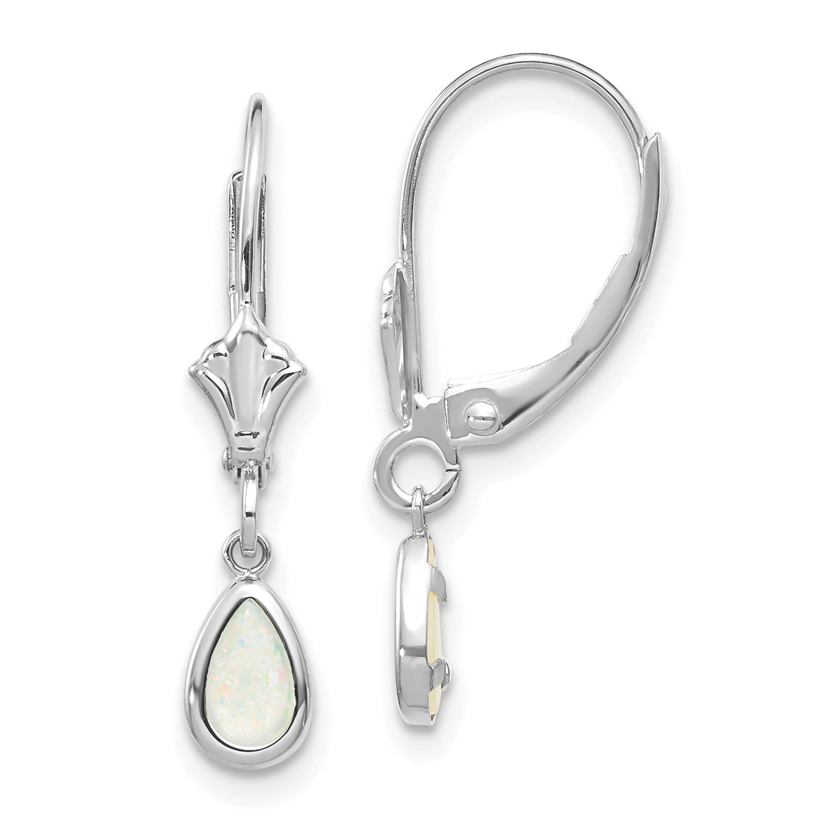 Gemstone Classics(tm) 14kt. Pear Opal Dangle Earrings