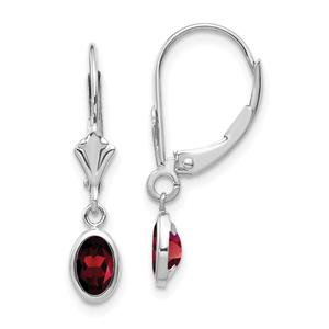 Gemstone Classics(tm) 14kt. Garnet Leverback Earrings