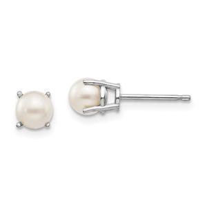 Gemstone Classics(tm) White Gold June Pearl Stud Earrings