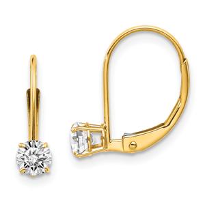 Gemstone Classics(tm) 14kt. Gold White Topaz Drop Earrings