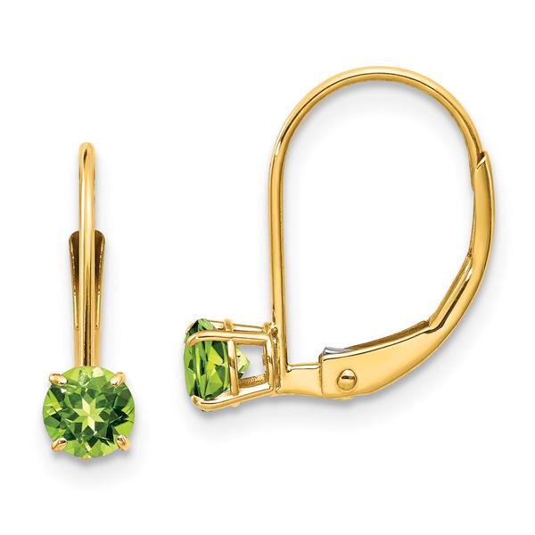 Gemstone Classics(tm) 14kt. Gold Peridot Drop Earrings