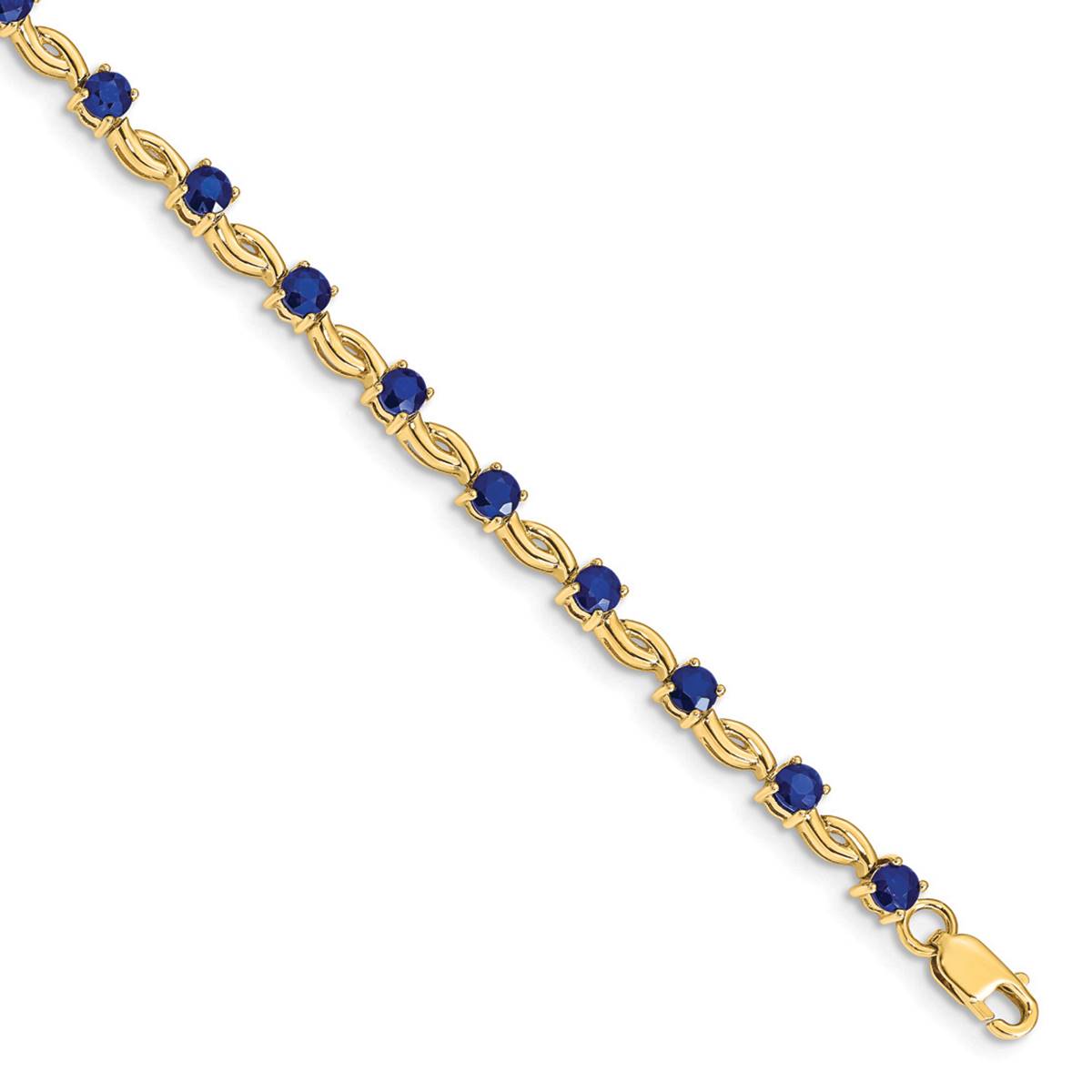 Gemstone Classics(tm) 14kt. Sapphire Gem Link Bracelet
