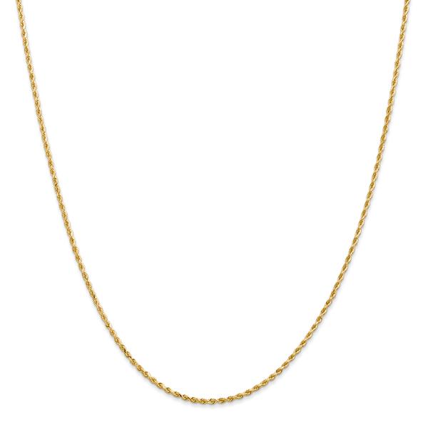 Gold Classics(tm) 1.50mm. 14kt. Diamond Cut Rope Chain Anklet alternate view
