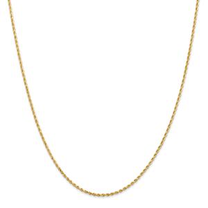 Gold Classics(tm) 1.50mm. 14kt. Diamond Cut Rope Chain Anklet alternate view