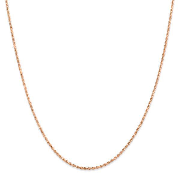 Gold Classics(tm) 1.50mm. Rose Gold Diamond Cut Rope Anklet alternate view