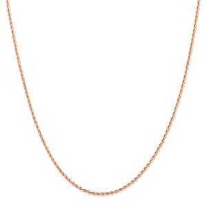 Gold Classics(tm) 1.50mm. Rose Gold Diamond Cut Rope Anklet alternate view