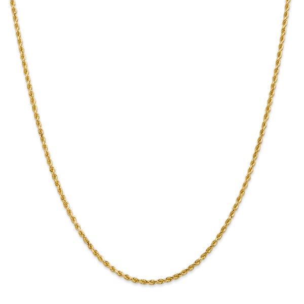 Gold Classics(tm) 2mm. 14kt. Gold Diamond Cut Rope Chain Anklet alternate view