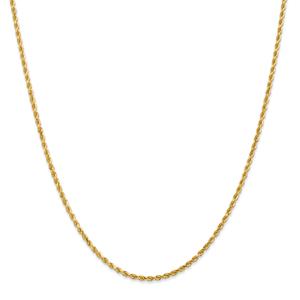 Gold Classics(tm) 2mm. 14kt. Gold Diamond Cut Rope Chain Anklet alternate view