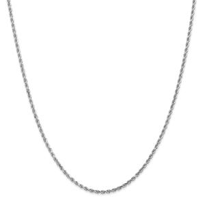 Gold Classics(tm) 2mm. 14kt. White Gold Diamond Cut Rope Anklet alternate view
