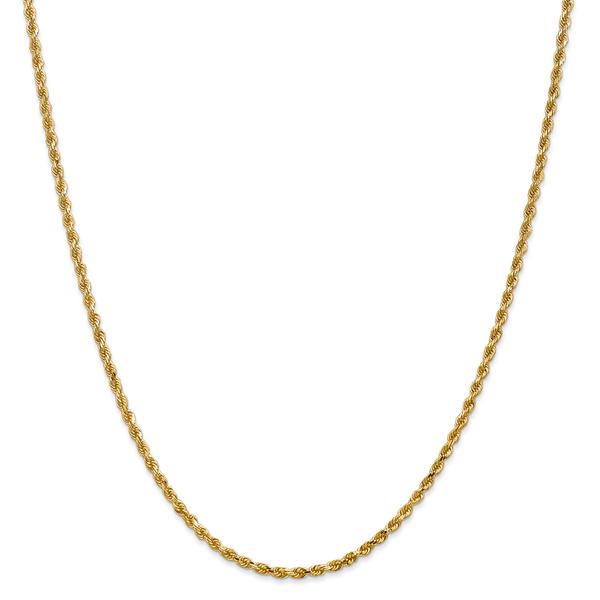 Gold Classics(tm) 2.25mm. 14kt. Diamond Cut Rope Chain Anklet alternate view