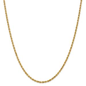 Gold Classics(tm) 2.25mm. 14kt. Diamond Cut Rope Chain Anklet alternate view