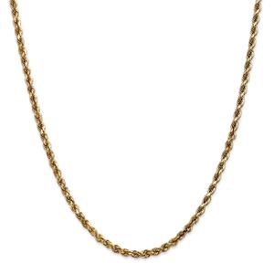 Gold Classics(tm) 3.5mm. 14kt. Diamond Cut Rope Chain Bracelet alternate view