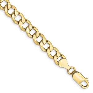 Mens Gold Classics(tm) 10kt. 7mm 8in. Semi-Solid Link Chain Bracelet alternate view