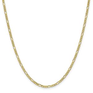 Gold Classics(tm)10kt. 2.5mm Semi-Solid Figaro Chain Ankle Bracelet alternate view