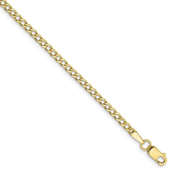 Gold Classics(tm) 10kt. Gold 2.5mm 10in. Link Chain Bracelet