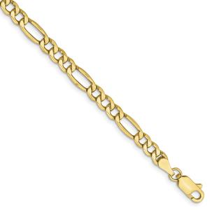 Unisex Diamond Classics(tm) 10kt. 4.2mm 7in. Figaro Chain Bracelet