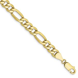 Mens Gold Classics(tm) 10kt. 6.25mm 8in. Figaro Chain Bracelet