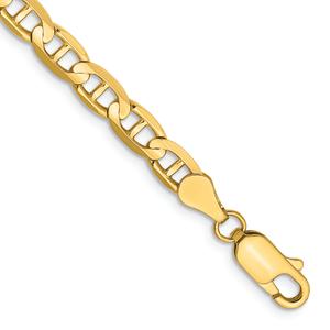 Mens Gold Classics(tm) 10kt. 4.5mm Concave Anchor Bracelet