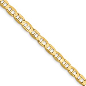 Mens Gold Classics(tm) 10kt. Gold Concave Anchor Chain Bracelet
