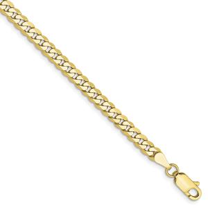 Gold Classics(tm)10kt. 3.9mm Flat Beveled Curb Chain Bracelet